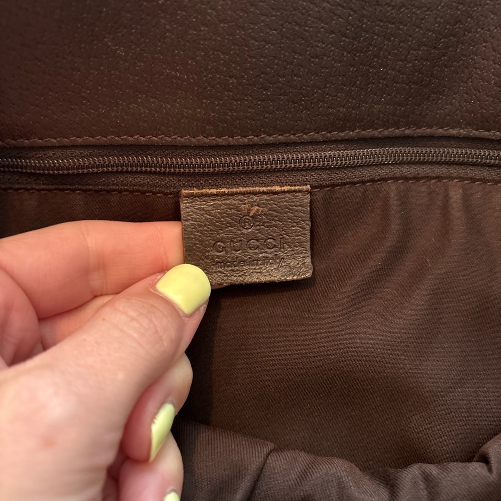 Gucci Tan and Brown GG Monogram Tote - Picture 4 of 9